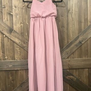 Azazie Dusty Rose Halter Dress